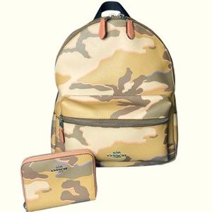 Coach Medium Charlie Camo Backpack & Coach Camo Wallet